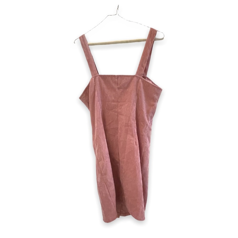 HESPERUS Blush Pink Corduroy Button Through Cord Pinafore Dress Medium - Picture 10 of 17